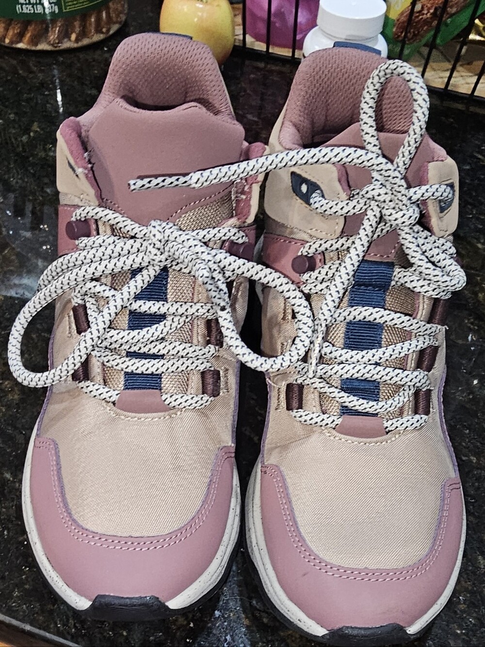 Clarks Women's Pink and Beige Ankle Boot Sneakers